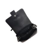 SS26 LV 105T zwarte leren schoudertas - 18x23x8 cm