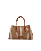 Sac à main en cuir Lyn camel - 34x22x15cm