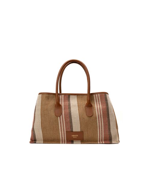 Sac à main en cuir Lyn camel - 34x22x15cm