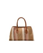 Sac à main en cuir Lyn camel - 34x22x15cm