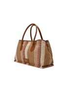 Sac à main en cuir Lyn camel - 34x22x15cm