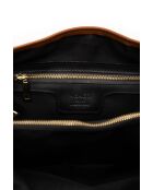 Sac à main en cuir Lyn camel - 34x22x15cm