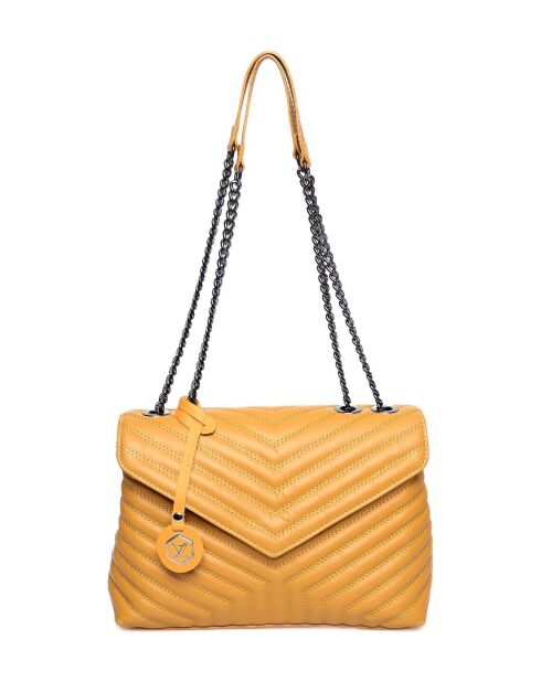 Sac bandoulière en cuir SS26 LV 2183 moutarde - 23x34x10 cm