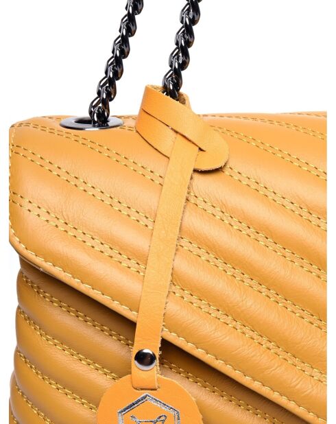 Sac bandoulière en cuir SS26 LV 2183 moutarde - 23x34x10 cm