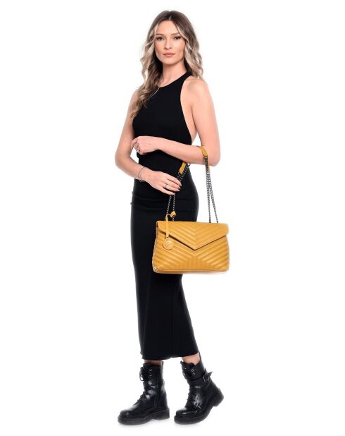 Sac bandoulière en cuir SS26 LV 2183 moutarde - 23x34x10 cm