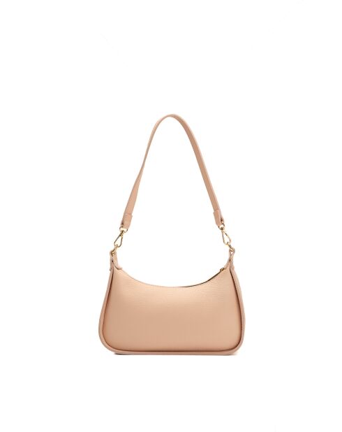 Schultertasche Storm aus Leder in Hellrosa - 25x13x6,5 cm