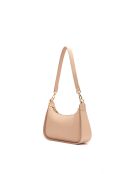 Schultertasche Storm aus Leder in Hellrosa - 25x13x6,5 cm