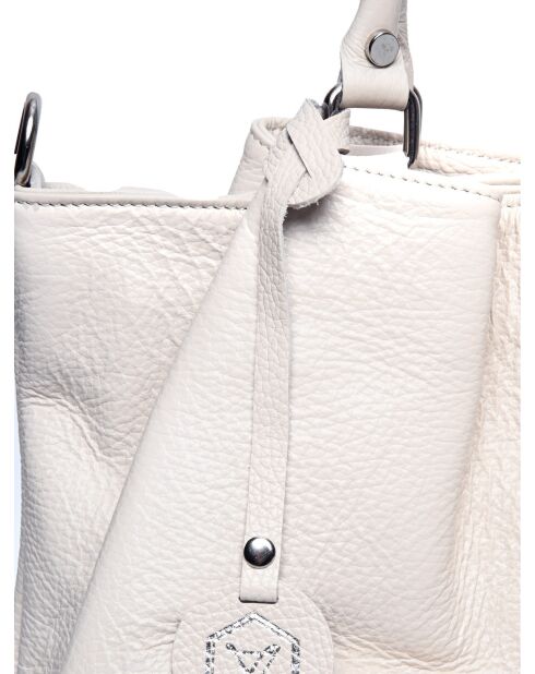 SS26 LV 1536 beigefarbene Lederhandtasche - 28x39x17 cm