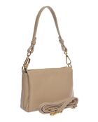 SS26 LV 109T modderleren schoudertas - 14x19x6,5 cm