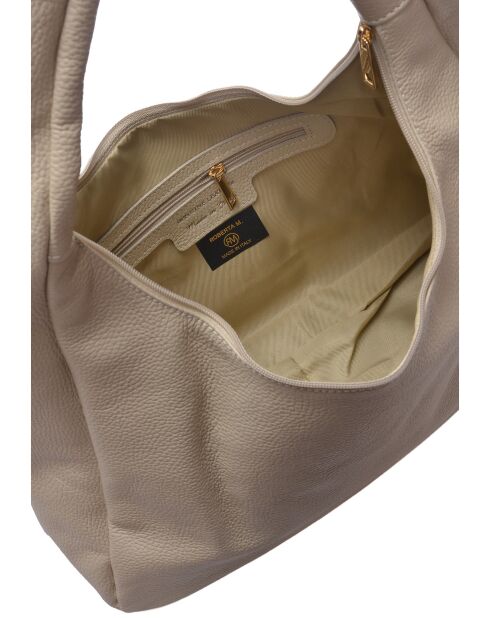 Sac hobo en cuir SS26 RM 144 beige - 24x41.5x10.5 cm