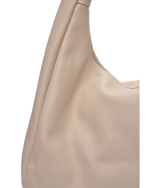 Sac hobo en cuir SS26 RM 144 beige - 24x41.5x10.5 cm
