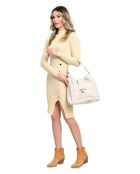 Sac à poignée supérieure en cuir SS26 RM 1591 beige - 31x36x16 cm