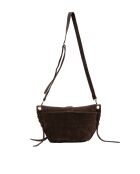 Schultertasche Texas Mokka aus Leder - 29x22x4cm