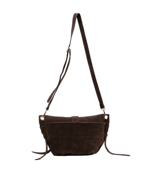 Schultertasche Texas Mokka aus Leder - 29x22x4cm