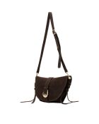 Schultertasche Texas Mokka aus Leder - 29x22x4cm