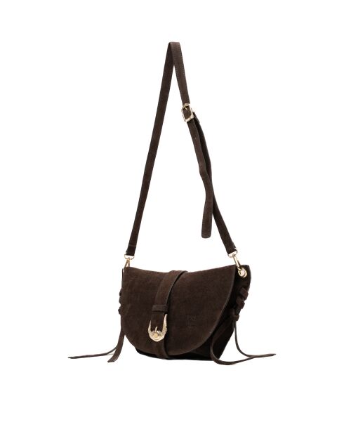 Schultertasche Texas Mokka aus Leder - 29x22x4cm