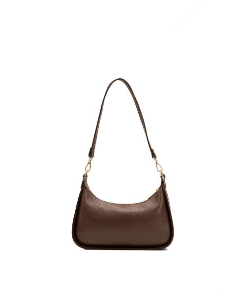 Storm mokka leren schoudertas - 25x13x6,5cm