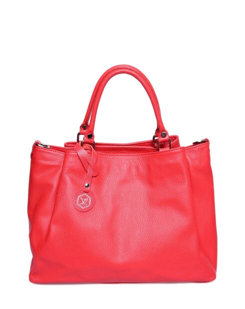 SS26 LV 1536 rote Lederhandtasche - 28x39x17 cm