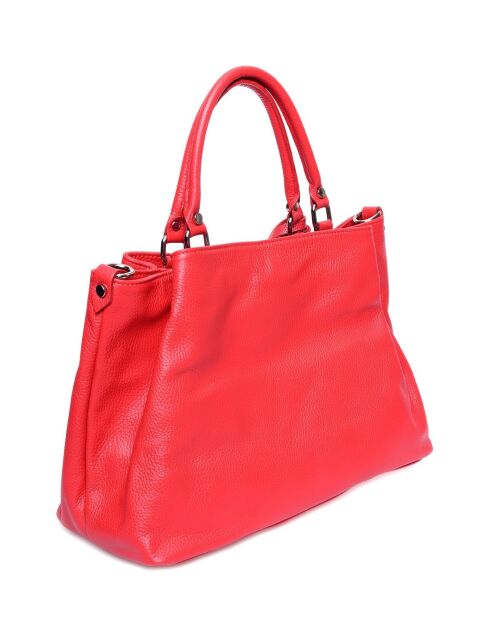 SS26 LV 1536 rote Lederhandtasche - 28x39x17 cm