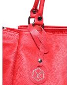 SS26 LV 1536 rote Lederhandtasche - 28x39x17 cm