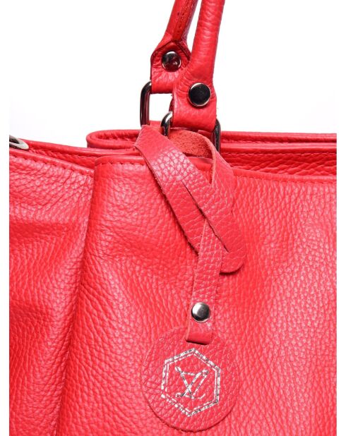 SS26 LV 1536 rote Lederhandtasche - 28x39x17 cm