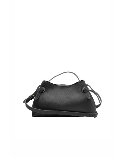 Vera Schultertasche aus schwarzem Leder - 23x18x11cm