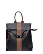 Mochila SS26 LV 128 de piel negro/marrón - 31x34x10 cm