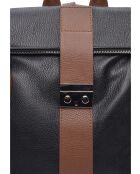 Mochila SS26 LV 128 de piel negro/marrón - 31x34x10 cm