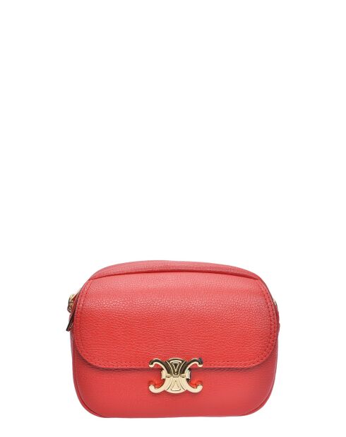 SS26 LV 130 Schultertasche aus rotem Leder - 17x22x7 cm