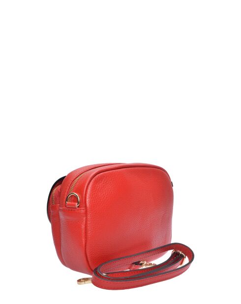 SS26 LV 130 Schultertasche aus rotem Leder - 17x22x7 cm