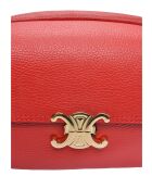 SS26 LV 130 Schultertasche aus rotem Leder - 17x22x7 cm