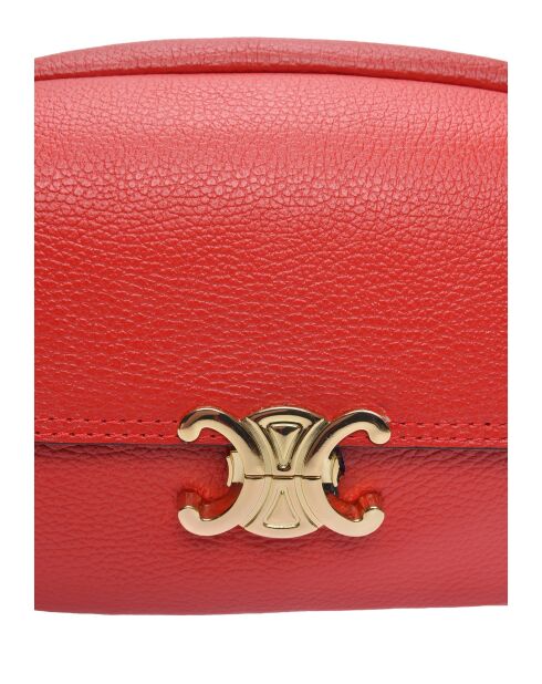SS26 LV 130 Schultertasche aus rotem Leder - 17x22x7 cm