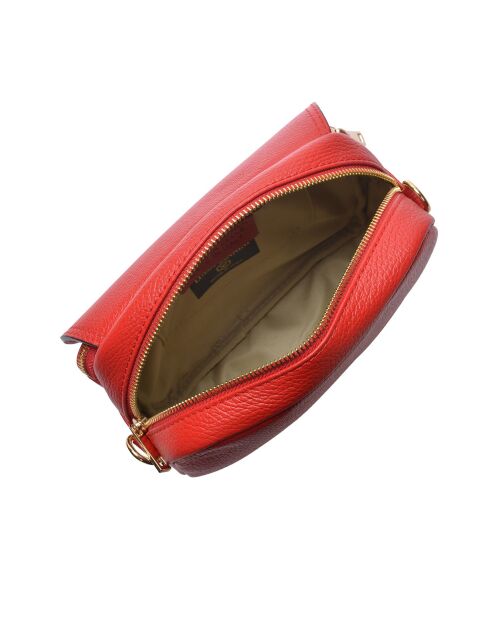 SS26 LV 130 Schultertasche aus rotem Leder - 17x22x7 cm