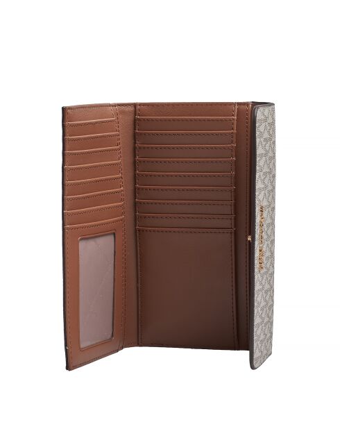 Portefeuille Jet Set grand format, crème - 18.4 x 10.1 x 2.5 cm