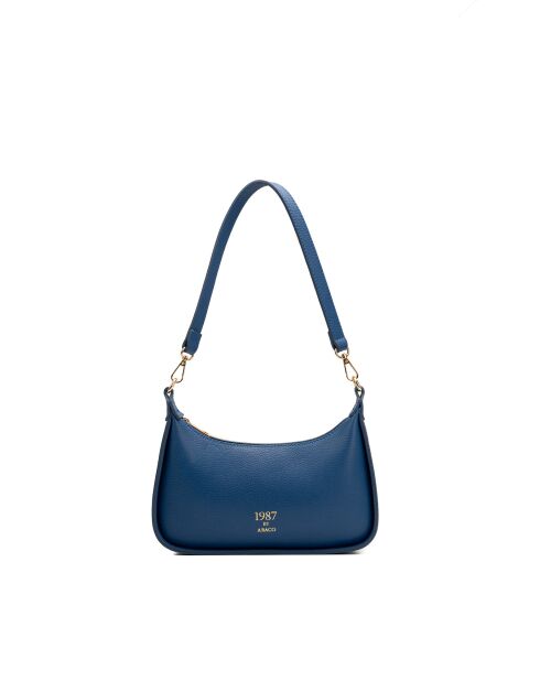 Sac à bandouliere en cuir Storm bleu - 25x13x6.5cm
