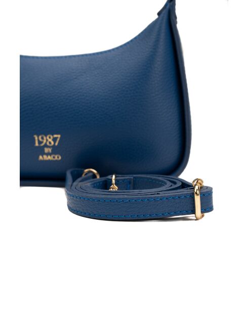 Sac à bandouliere en cuir Storm bleu - 25x13x6.5cm