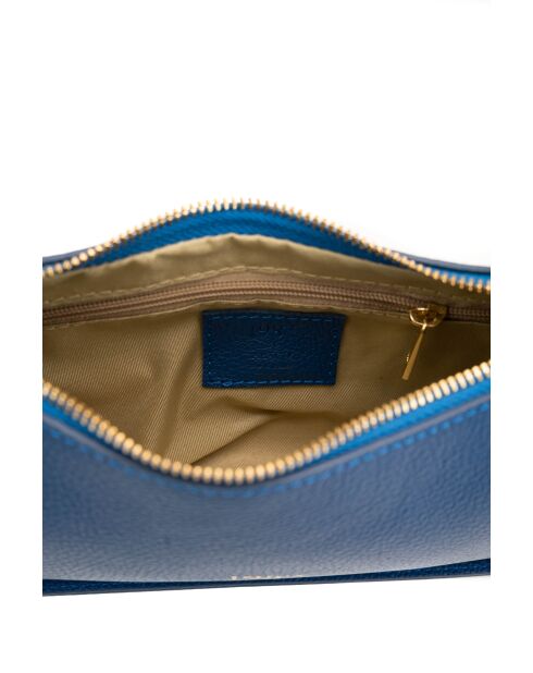 Sac à bandouliere en cuir Storm bleu - 25x13x6.5cm
