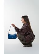 Sac à bandouliere en cuir Storm bleu - 25x13x6.5cm