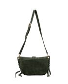 Dunkelgrüne Schultertasche Texas aus Leder - 29x22x4cm