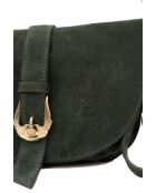 Dunkelgrüne Schultertasche Texas aus Leder - 29x22x4cm