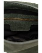 Dunkelgrüne Schultertasche Texas aus Leder - 29x22x4cm
