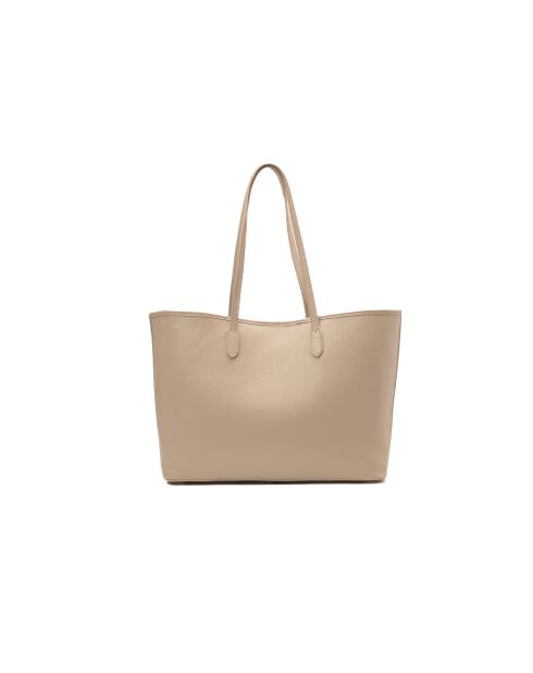 Sac cabas en cuir Sola taupe - 48x29x14cm