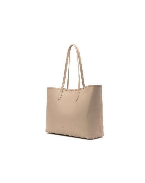 Sac cabas en cuir Sola taupe - 48x29x14cm