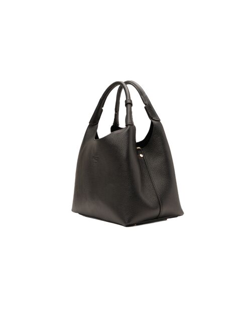 Sac à main en cuir Lola noir - 21x20.5x14.5cm