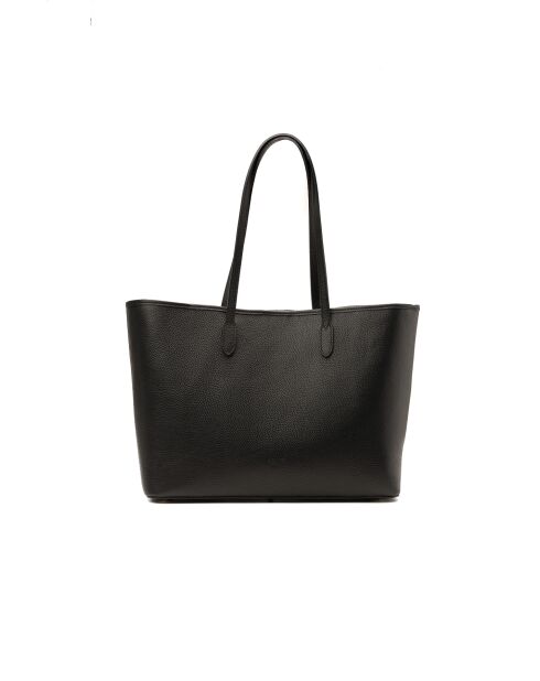 Sac cabas en cuir Sola noir - 48x29x14cm