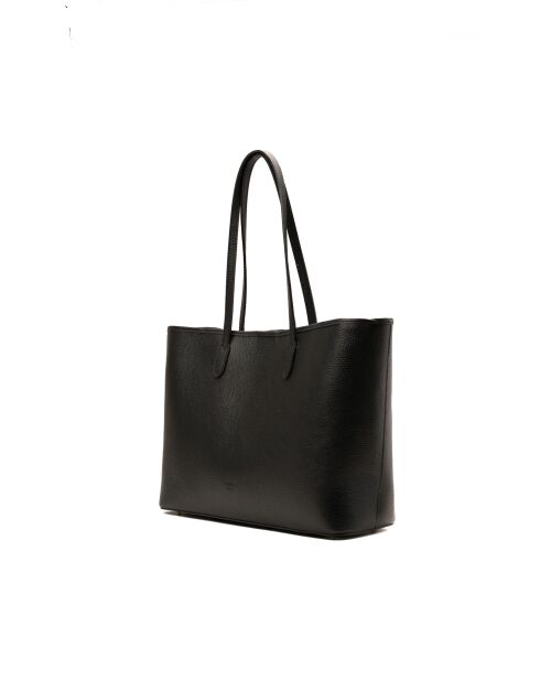 Sac cabas en cuir Sola noir - 48x29x14cm