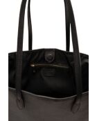 Sac cabas en cuir Sola noir - 48x29x14cm