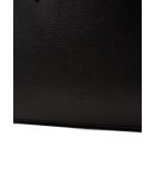 Sac cabas en cuir Sola noir - 48x29x14cm