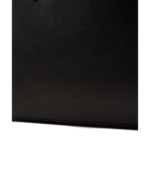 Sac cabas en cuir Sola noir - 48x29x14cm