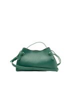 Bolso de hombro de piel verde abeto Vera - 23x18x11cm